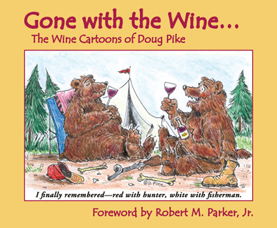 Front cover image for the book Gone with the Wine The Wine Cartoons of Doug Pike